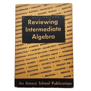 1940s Math Book - Reviewing Intermediate Algebra